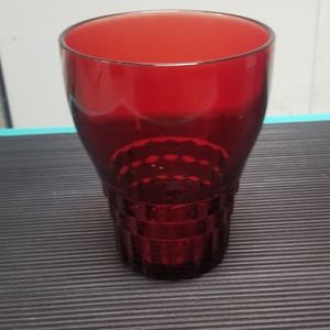Ruby Red vintage 4" tumblers, set of 3